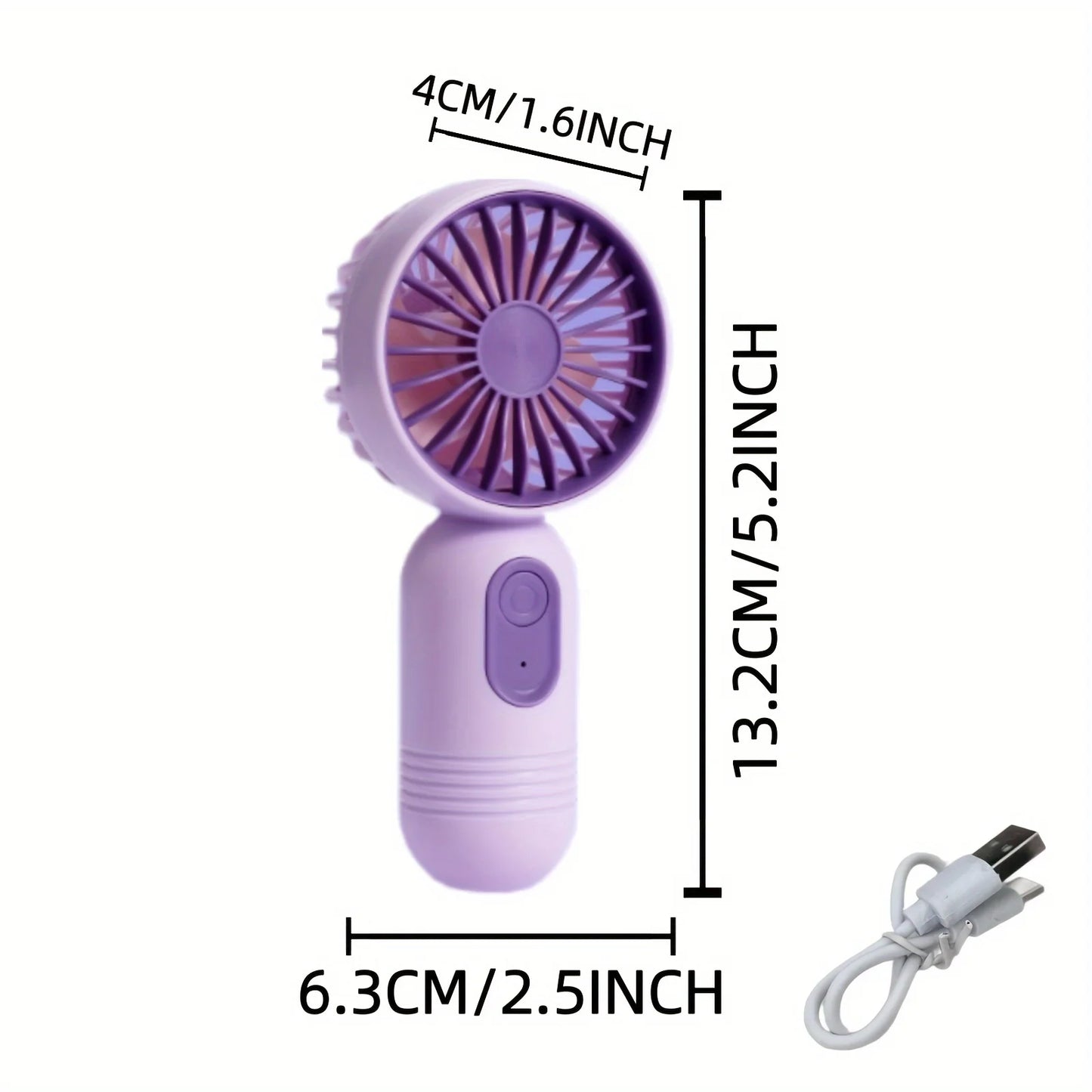 Zephyr™ CoolFan Handy Mini Rechargeable Portable Fan 3 speed